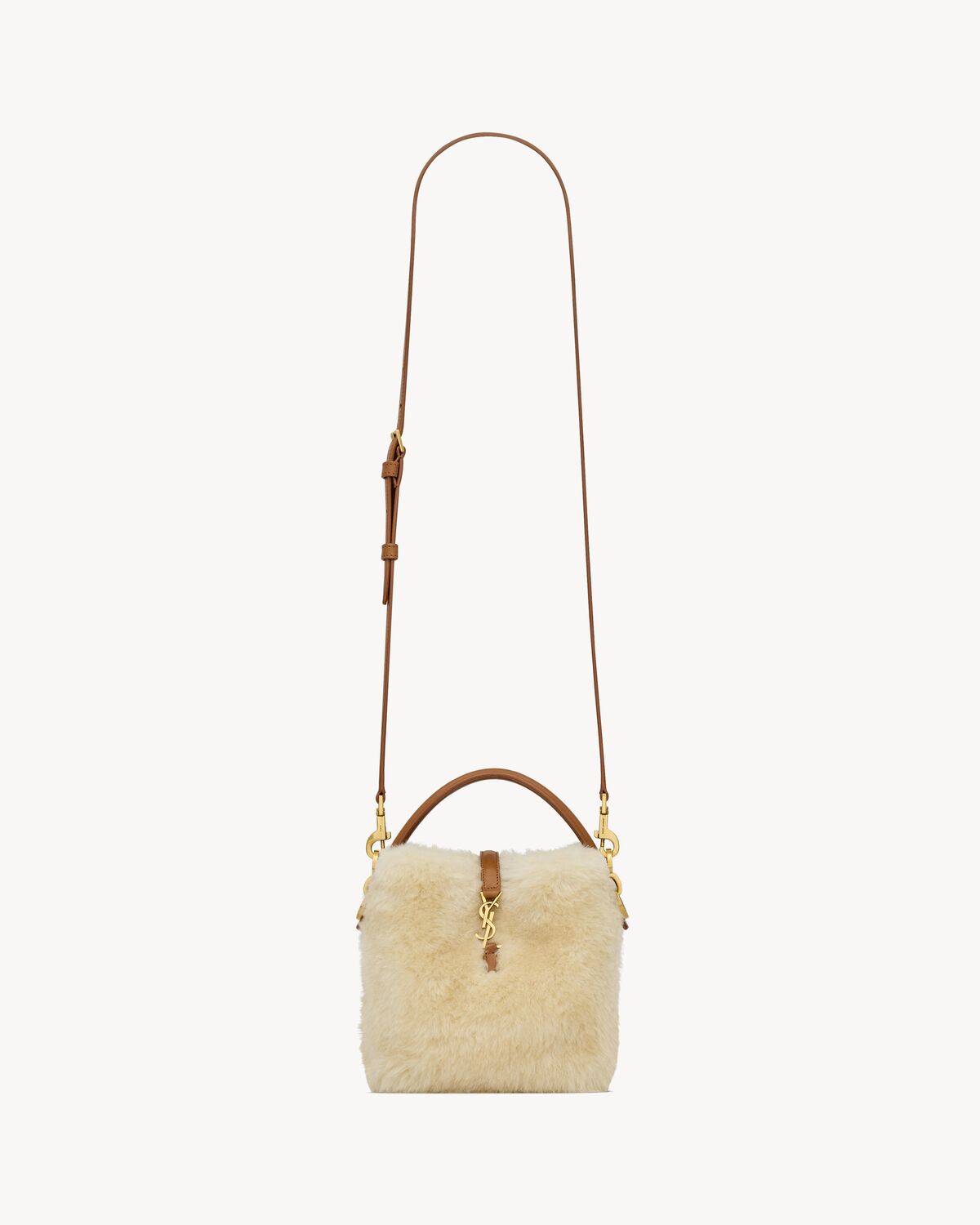 YSL Le 37 Mini In Shearling - Image 2
